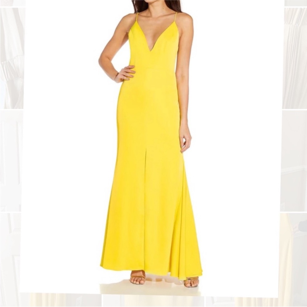 Spaghetti Strap Deep V-Neck Long Dress Gown